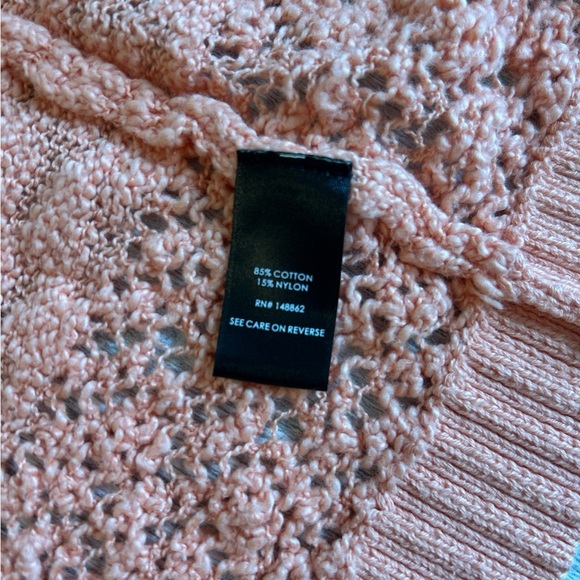 Torrid Plus Size 3XL Peach Open Stitch Open Front Cardigan Sweater Top is In EUC - Picture 8 of 12